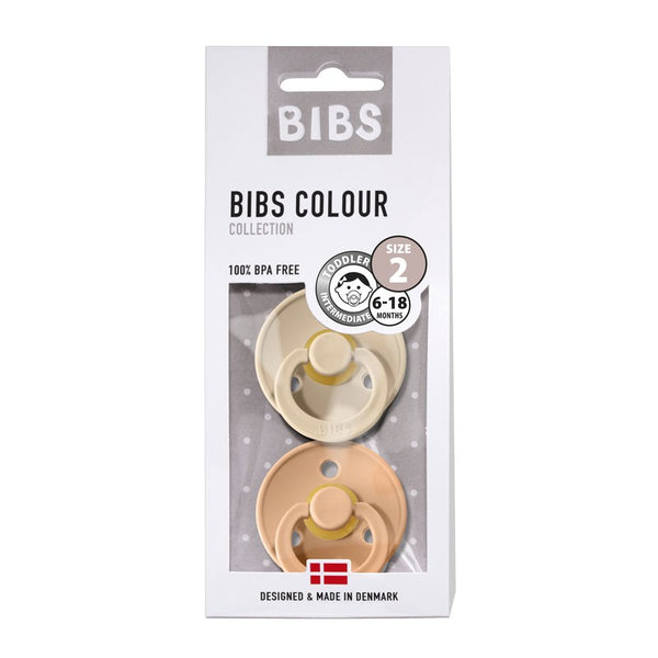 מארז 2 יחידות מוצצי ביבס ונילה/אפרסק BIBS